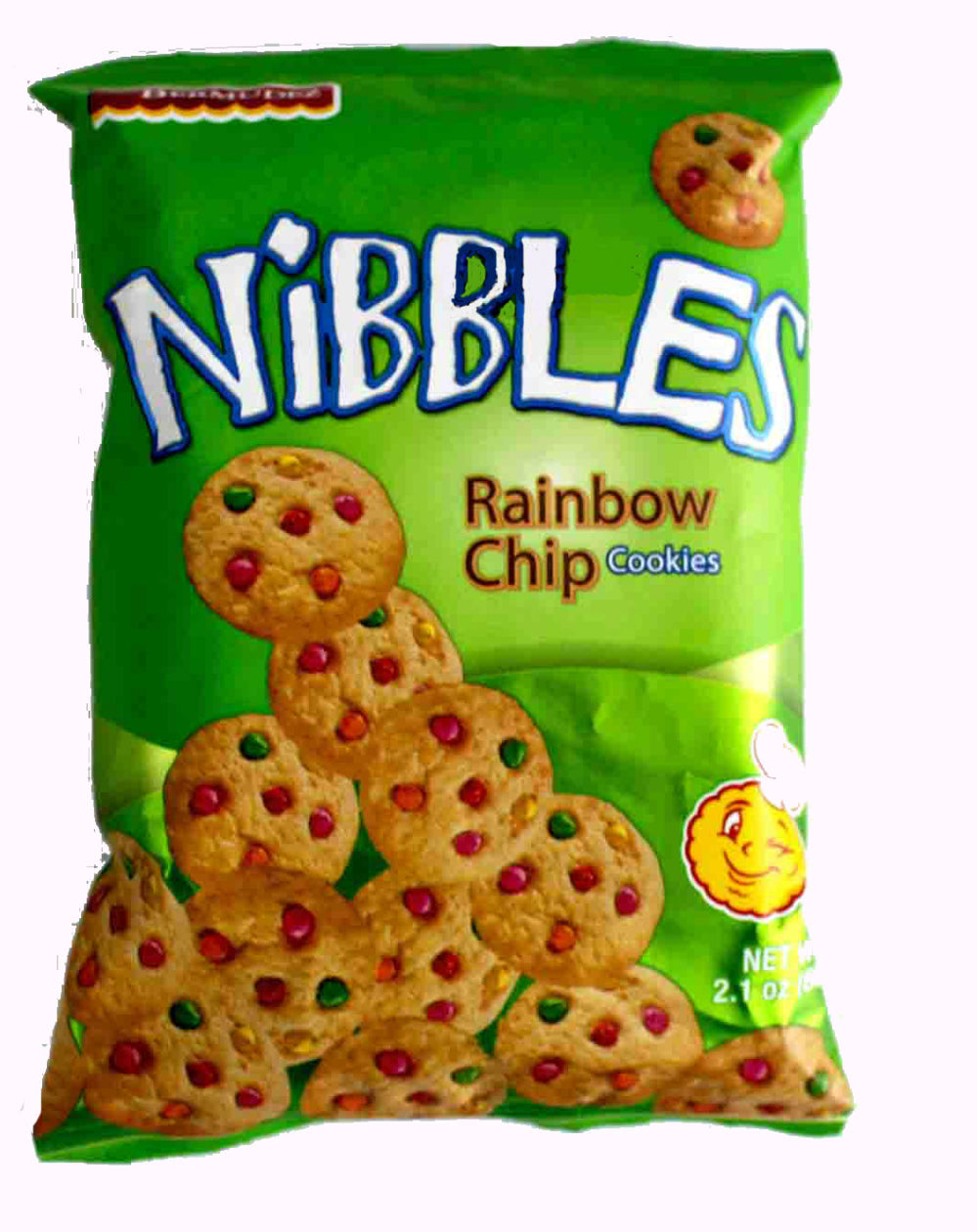 Bermudez nibbles rainbow chip cookie